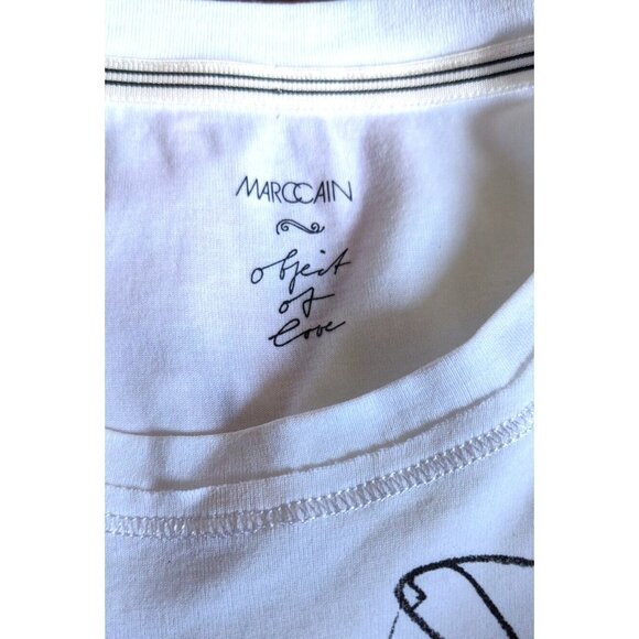 Marc Cain Women's Graphics T-SHIRT Designer White Basic Knit Size N4(L) Portugal - Picture 11 of 11